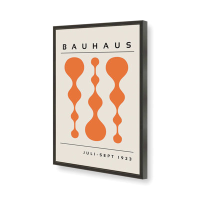 Orange Retro Bauhaus, reproduction d'affiche dans un cadre