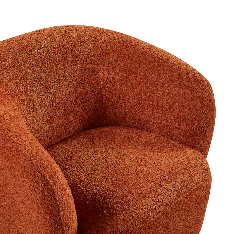 Fauteuil pivotant de 31,1 po Obrain, Rembourrage en mousse rouge