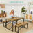 Armone Gracie Oaks 45.5in 3-Piece Bench Style Dining Furniture Set, 4-Person Dinette w/ 2 Benches, Table-366537871