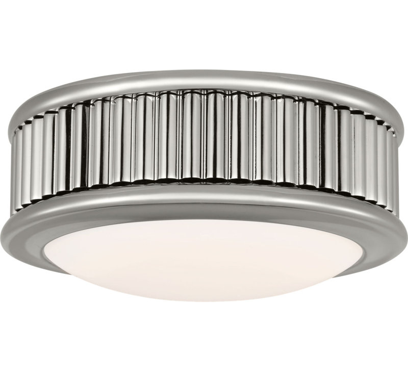 Ritz Flush Mount, Polished Nickel, 2" H x 5" W x 5" D