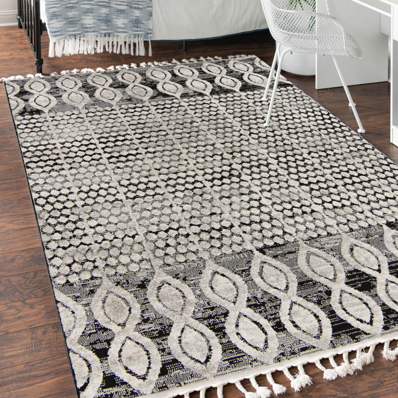 Brohdy Moroccan Indoor Rug, Rectangle 2' x 3'