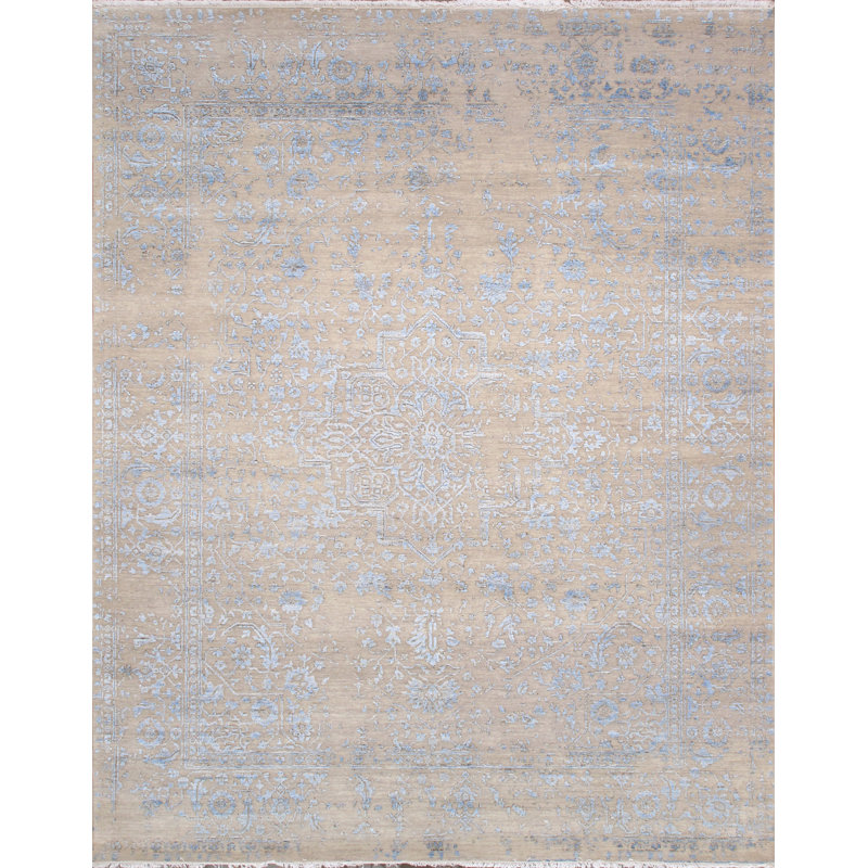 Beige transitionnel / L Tapis bleu