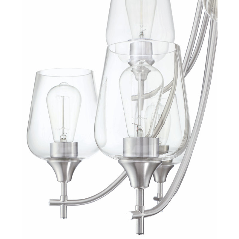 Kinley 9 - Light Unique/Statement Chandelier, Brushed Nickel