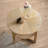 Round Two-Tiered Wooden End Table-425844248