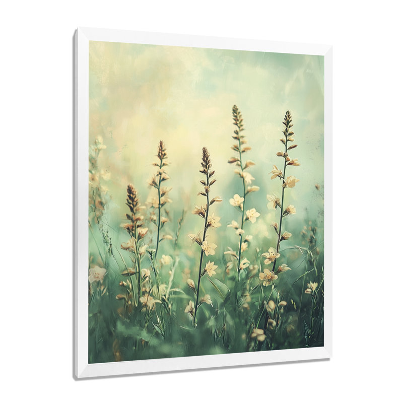 Nault - impressions murales florales, H 32 po x l 16 po, Reproduction encadrée d'une seule photo, Blanc