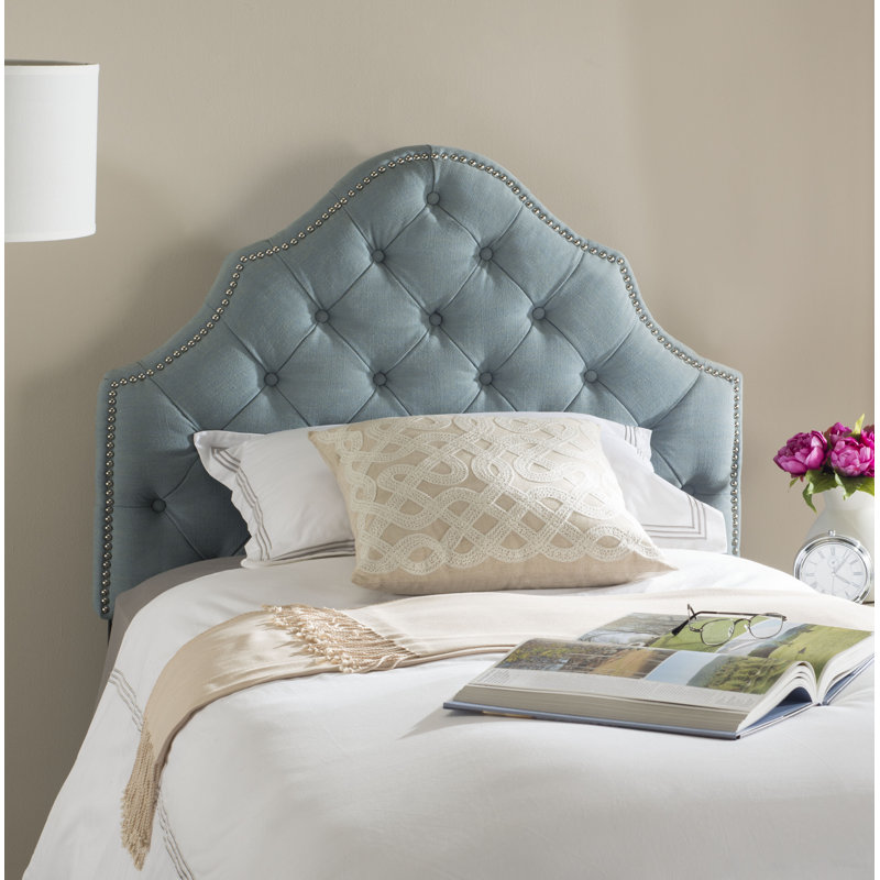 Danile Upholstered Headboard, Twin, Sky Blue