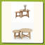Ensemble de 2 tables basses gigognes rondes, tables d'appoint modernes, tables de chevet empilables en forme de X pour salon, chambre, balcon-280658506
