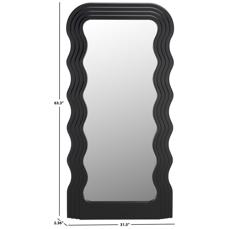 Ranstead Rectangle Floor Mirror, Black