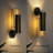 1-Light Contemporary Black Armed Wall Sconce