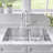 Quatrus R15 33" 60/40 Double Bowl Undermount Stainless Steel Kitchen Sink