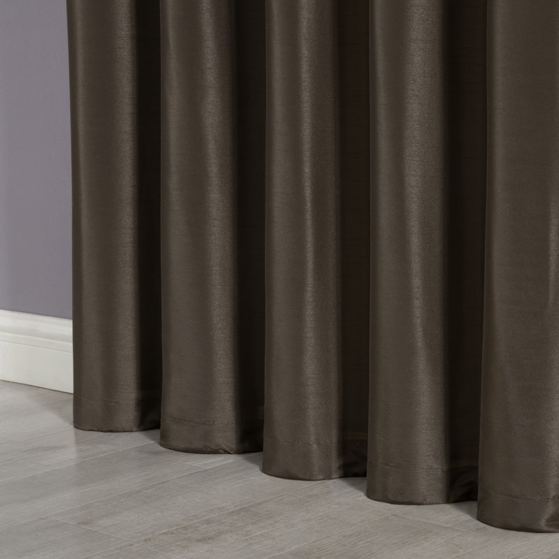 Royale Room Darkening Curtain Pair, Coffee/Gold