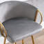 Ensemble de 2 tabourets de bar en velours de 30 pouces avec repose-pieds chromé et pieds dorés-470443621-470443631