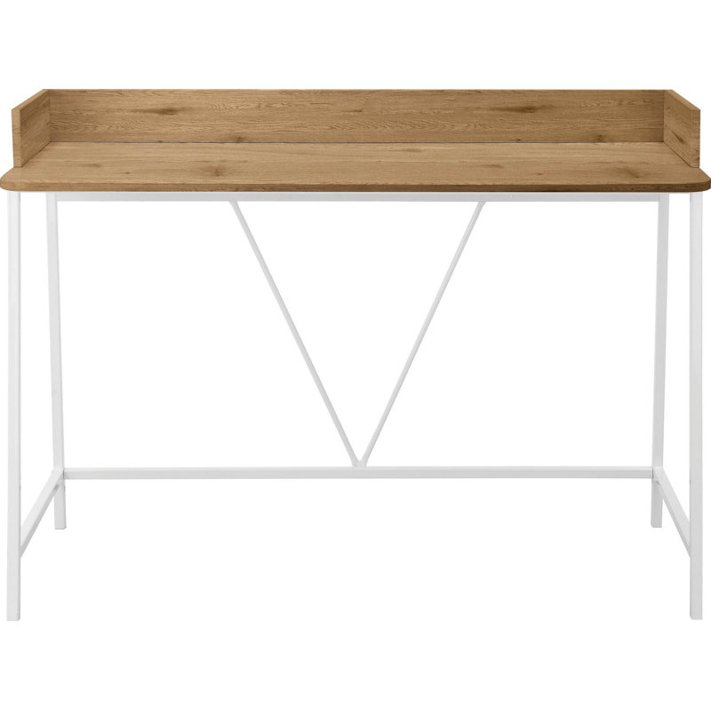 Ahaan Metal Base Writing Desk, Oak