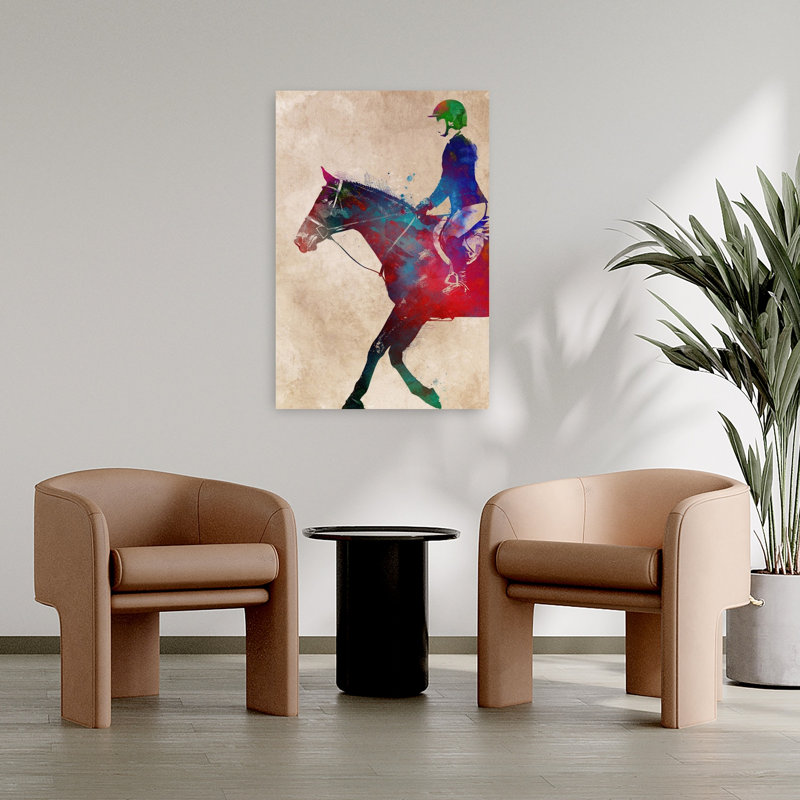 Art mural cheval vibrant vibrant, H 36 po x l 24 po