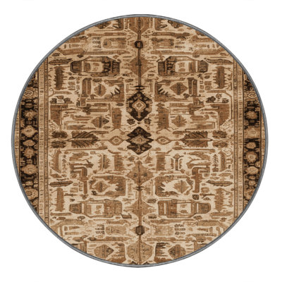 Machine Washable Persian Brown Area Rug