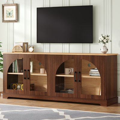 4-Doors Farmhouse Sideboard With Arched Doors