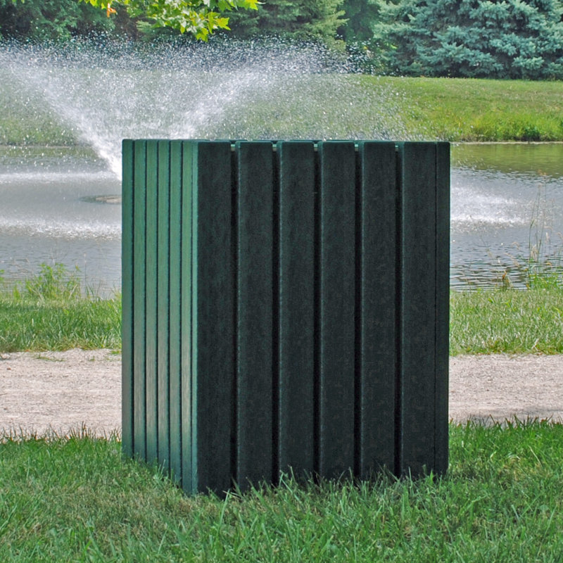 Réceptacle en carré résistant et recyclé, 32, Brun