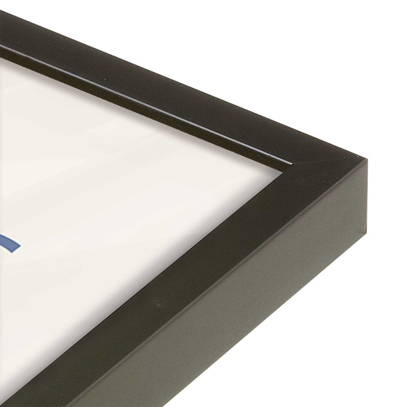 «Blue Retro Bauhaus», affiche I, Noir satiné, H 11 po x l 9 po