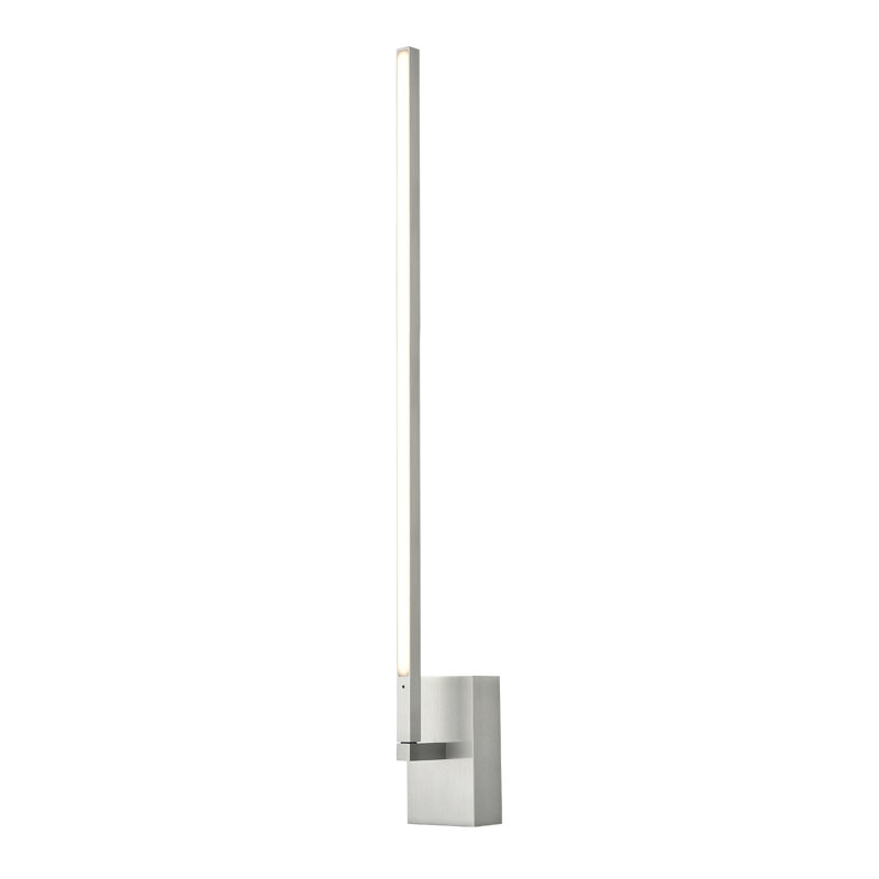 Applique articulée à 1 lumière à intensité variable Pandora, H 28 po x l 4,625 po x P 3,875 po, Nickel brossé