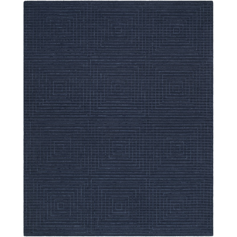 Tapis Envy fait à la main, Bleu, Rectangle 60 po x 90 po