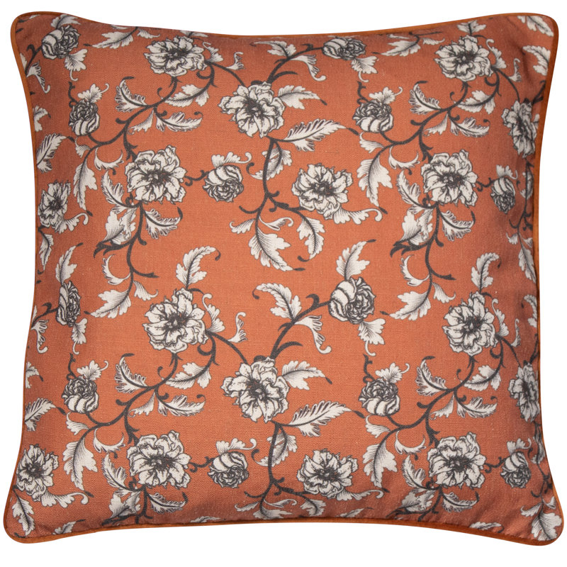 Abstract Sqaure Cushion, Orange