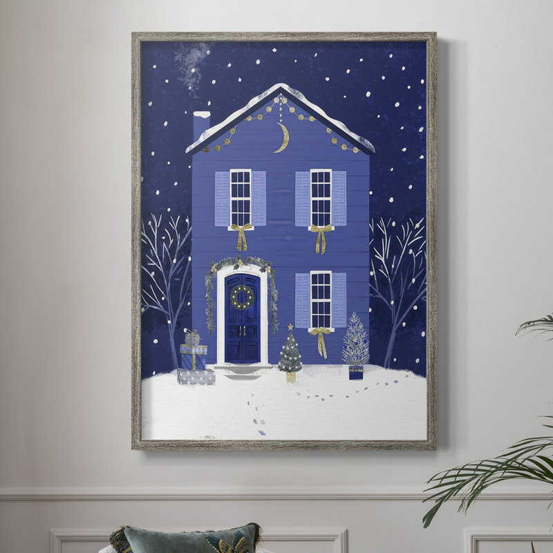 Quiet Winter Home I Framed Print - Solid Wood