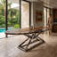 Abruzzo Oval Walnut Wood Dining Table-596408037