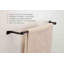 Porte-serviettes en fer forgé noir fait à la main - Porte-serviettes mural pour salle de bain, cuisine ou bureau - Support en métal robuste antirouille pour serviettes de 10 pouces