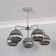 Hamblin 5 Light Chrome and Somked Glass Semi-Flush Ceiling Light