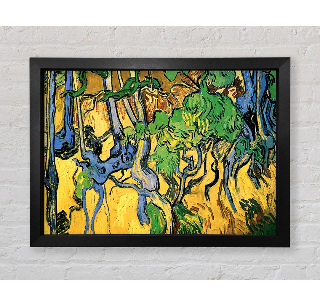 Van Gogh Tree Roots And Trunks von Vincent Van Gogh - Einzelne Bilderrahmen Kunstdrucke