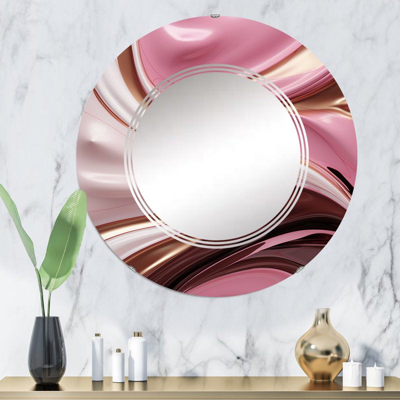 Parnita - Miroir mural moderne rond, 32 po x 32 po