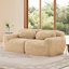 Canapé modulaire à 2 places pour canapé modulaire, conception antidérapante en tissu moelleux et moelleux, éponge haute densité 32D, conception ergonomique sans assemblage, avec coussins décoratifs pour étude, kaki clair-1294964758