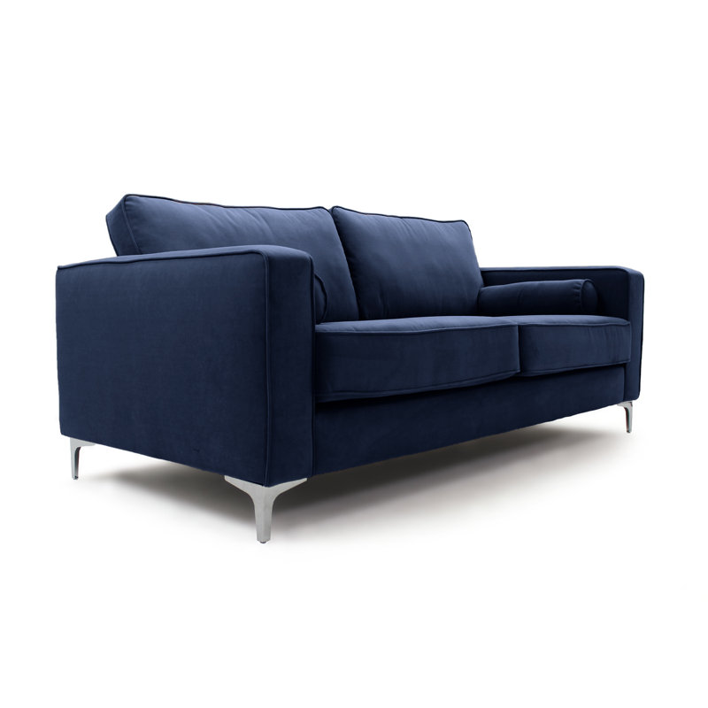 Georgio 3 Seater Velvet Sofa, Navy