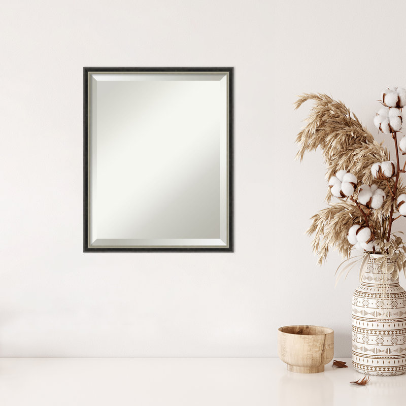 Miroir mural Theo, 21,25 po x 17,25 po, Noir