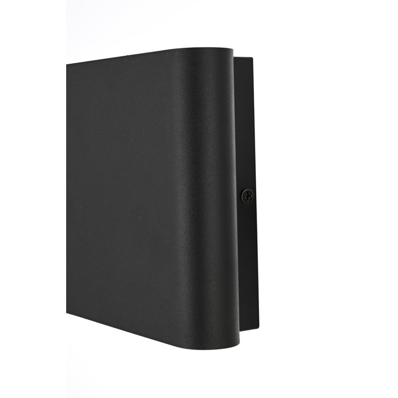 Applique murale d'extérieur en noir, H 5 po x l 6 po x P 6 po