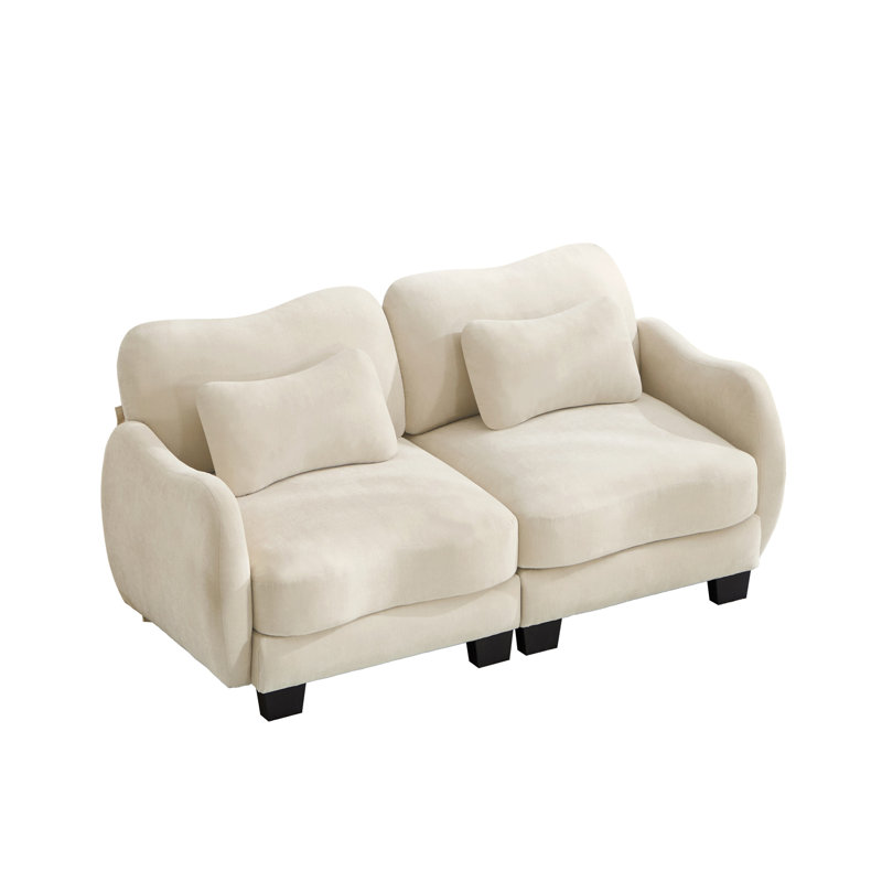 Causeuse rembourrée 70,8 po, Beige