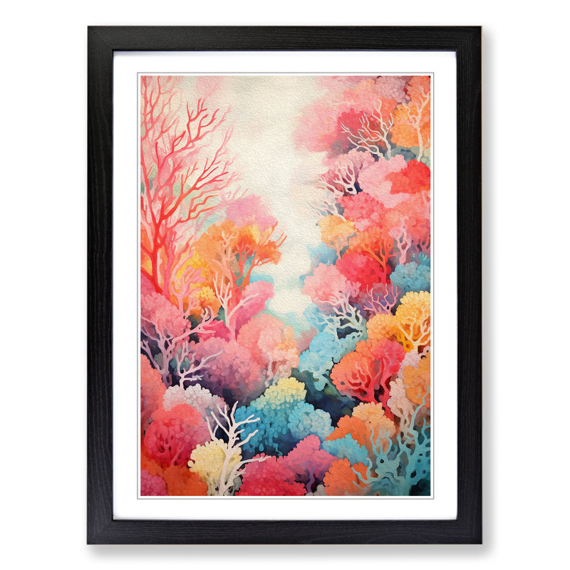 Single Picture Frame Print on Wood, Black Framed, 64cm H x 46cm W