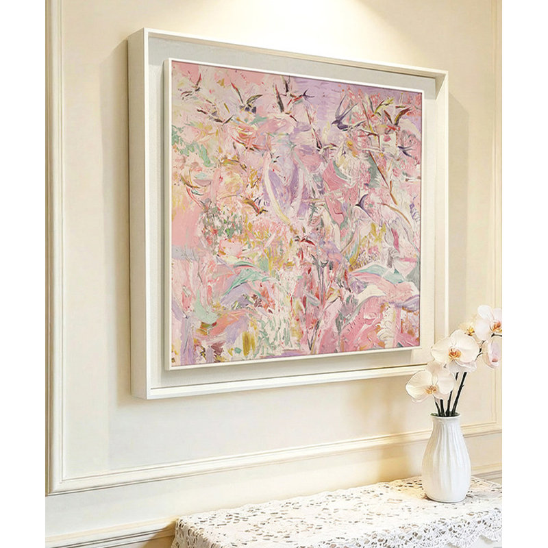 Art mural carré moderne Mid-Century pour salon, 39.37" H x 39.37" W