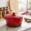 2.5L Enameled Cast Iron Saucepan with Lid and Handle