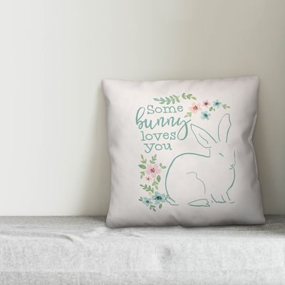 Some Bunny Loves You Throw Pillow