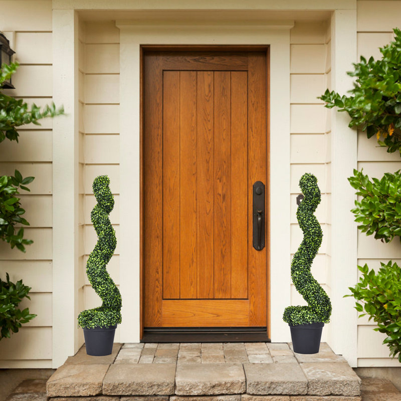 48'' Faux Boxwood Tree in Pot