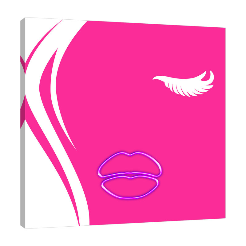 «Pink Face», toile tendue par Jace Gray, H 18 po x l 18 po x P 1,5 po