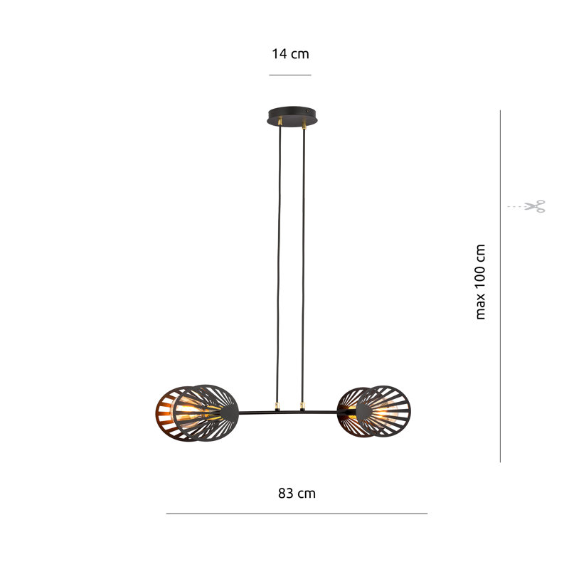 Leonore 2 - Light Black Kitchen Island Pendant