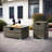 32" Propane Gas Fire Pit Table With Propane Tank Cover 2-Pieces, 50000 BTU Rectangular Steel Fire Pit With Beautiful Wicker Base For Outside Garden-1711540450