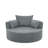 360° Swivel Chair Swivel Round Sofa Chair With 3 Removable Pillows-1106373174