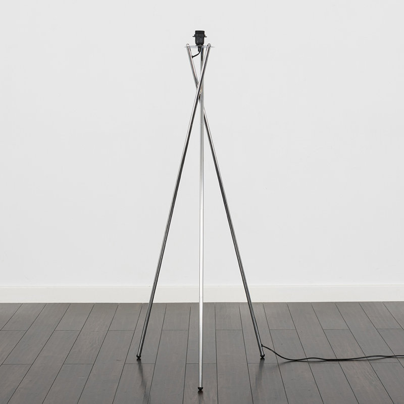 Ahti Camden 136cm Tripod Floor Lamp Base, Chrome