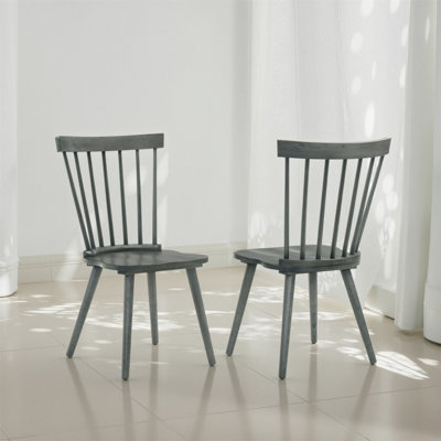 Set Of 2 Rustic Dining Chairs, Wood Side Chairs For Kitchen, Dining Room