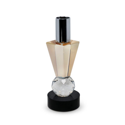Porte-bougie multicolore en cristal