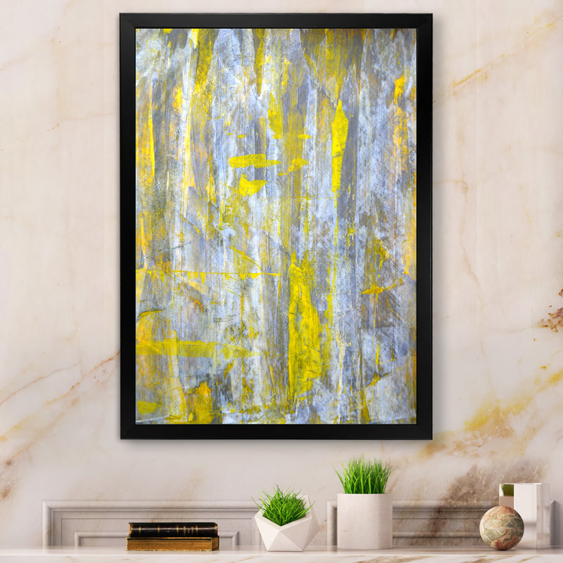 Fusion de X abstrait - Peinture, Cadre photo noir, H 20 po x l 12 po