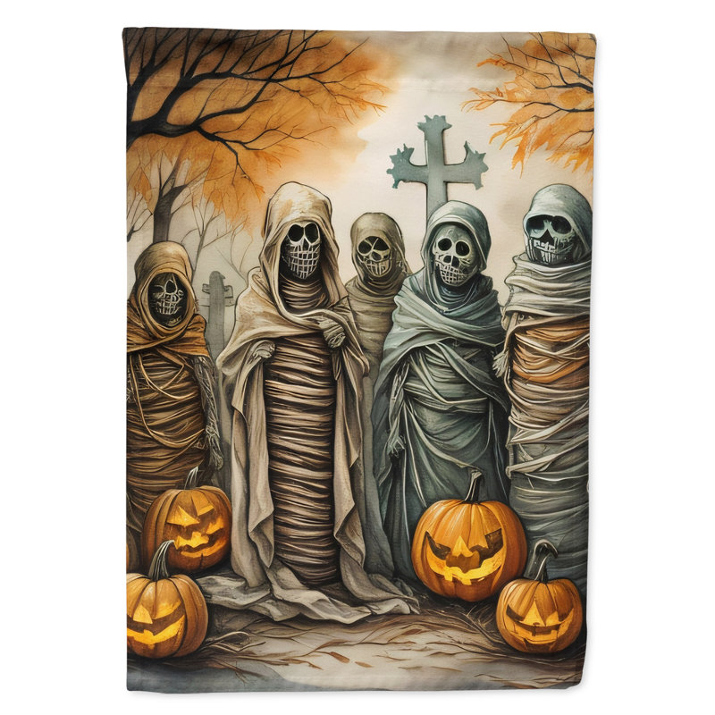 Double Sided 40 in. H x 28 in. W Polyester Halloween House Flag